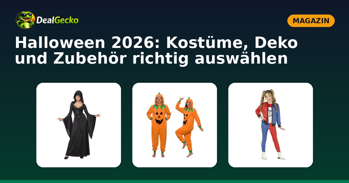 Halloween 2026: Kostüme, Deko und Zubehör richtig auswählen